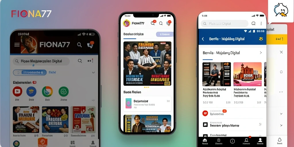 Antarmuka aplikasi FIONA77 yang modern dan menarik.