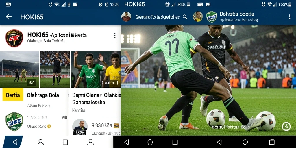 Antarmuka HOKI65 menampilkan berita olahraga bola terbaru dan relevan.