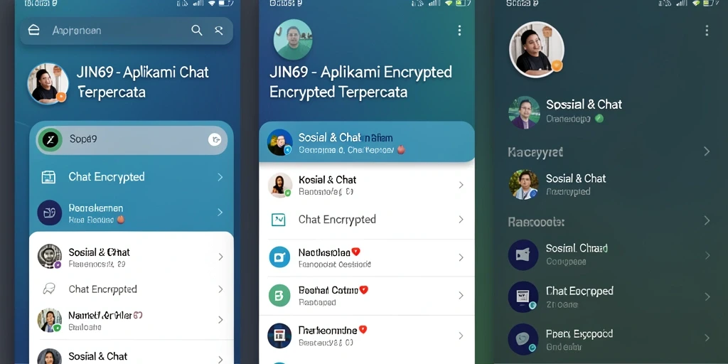 Antarmuka JIN69 menampilkan fitur Chat Encrypted yang user-friendly.
