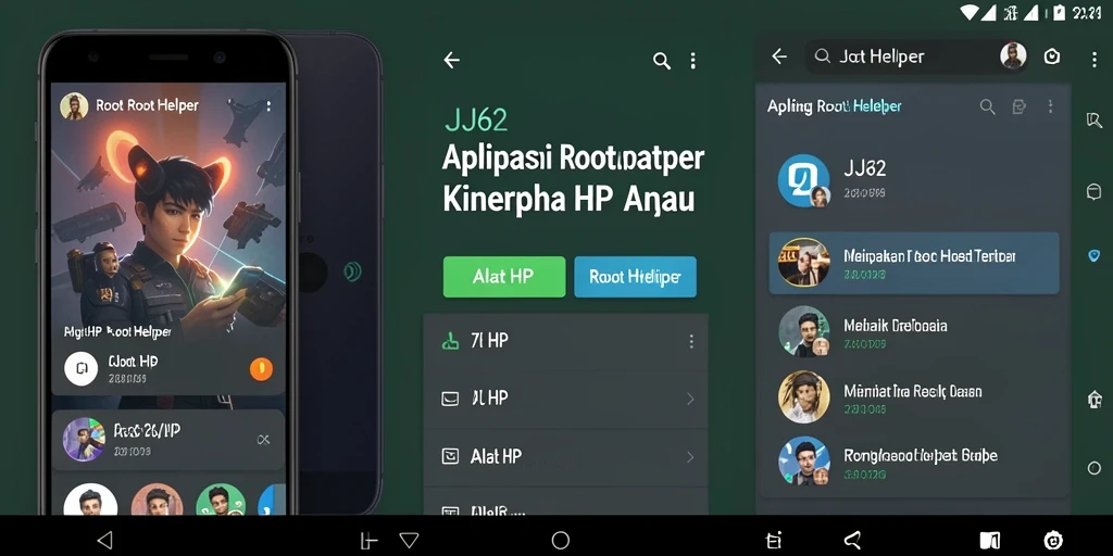 Tampilan antarmuka utama JJ62 yang sederhana dan fungsional.