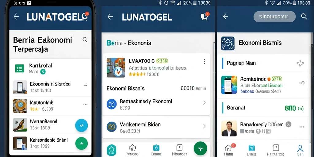Tampilan antarmuka LUNATOGEL yang modern dan informatif.
