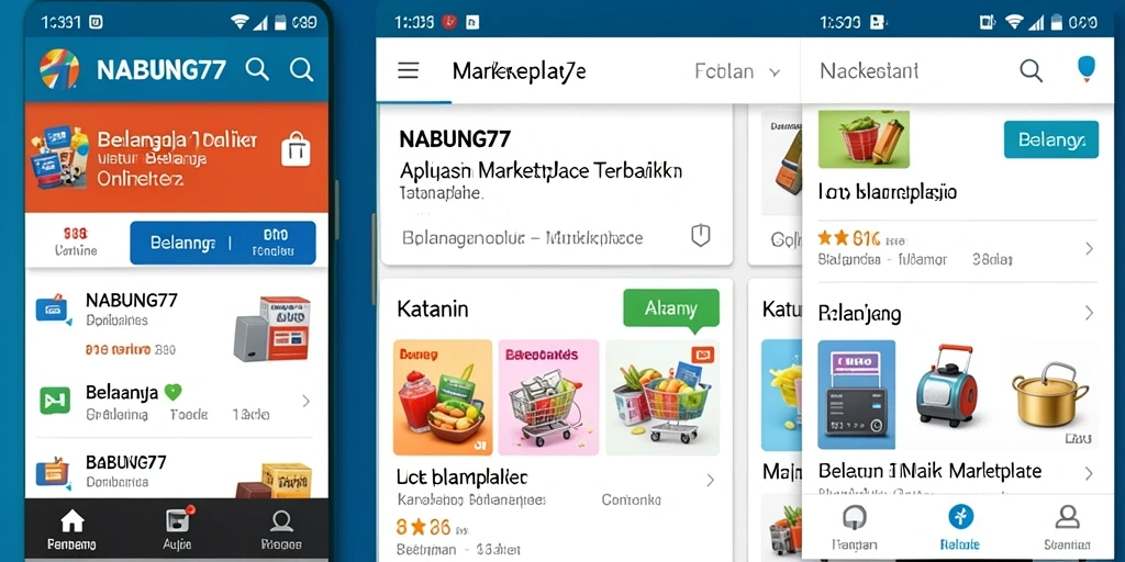 Tampilan antarmuka NABUNG77 menunjukkan kemudahan navigasi untuk belanja online.